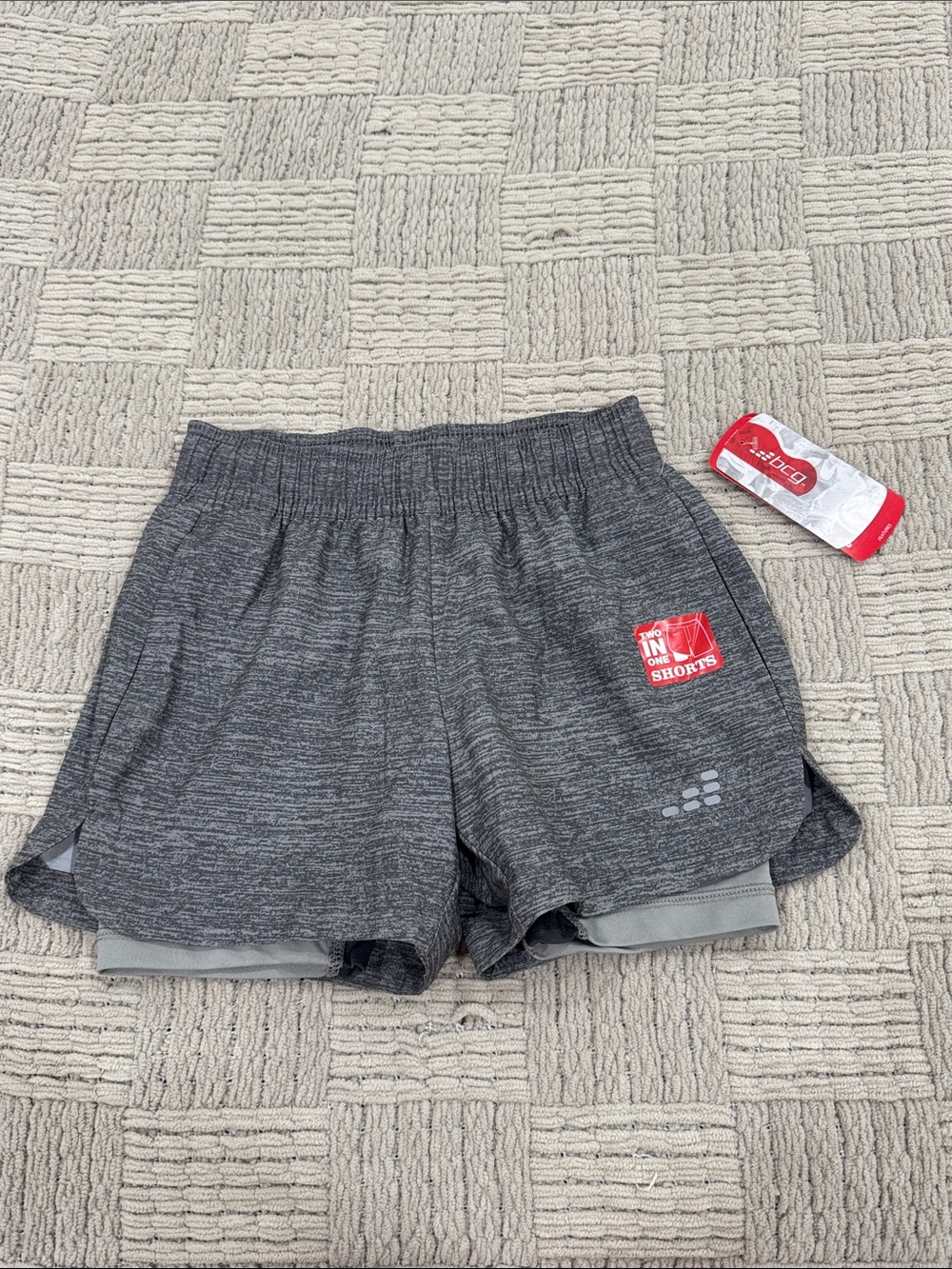 BCG Girls Gray Performance Running Shorts